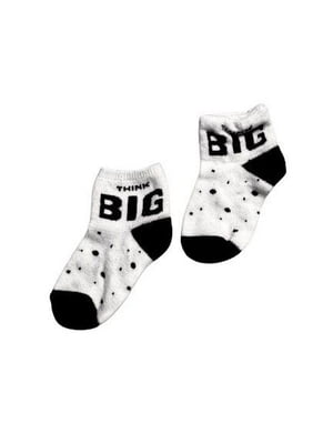 Шкарпетки біло-чорні з малюнком | 6848172