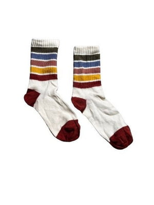 Шкарпетки білі зі смужками | 6848343
