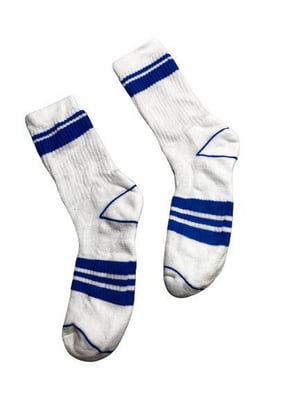 Шкарпетки біло-сині в смужку | 6848377