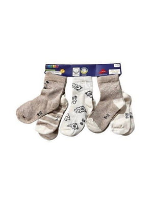 Набір Бежево-білих шкарпеток (4 пари) | 6848397