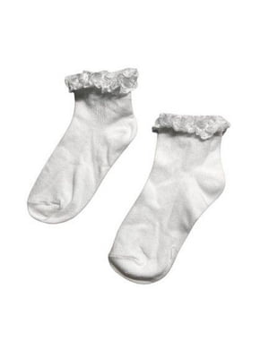 Шкарпетки білі з рюшами | 6848411