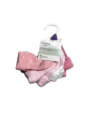 Набір рожевих з відворотом шкарпеток (5 пар) | 6848415
