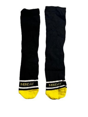 Шкарпетки чорні зі смужками | 6848425
