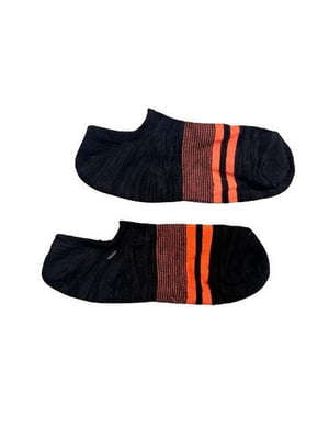 Короткі сіро-помаранчеві шкарпетки в смужку | 6848463