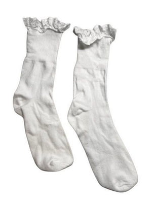 Шкарпетки білі з оборками | 6848466
