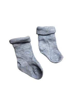 Шкарпетки світло-блакитного кольору з відворотом | 6848505