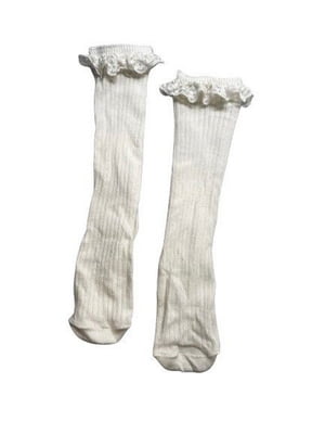 Шкарпетки білі з рюшами | 6848511