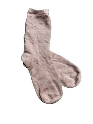 Рожеві шкарпетки в однотонний візерунок | 6848575