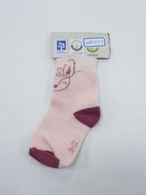 Рожеві шкарпетки з малюнком | 6848621