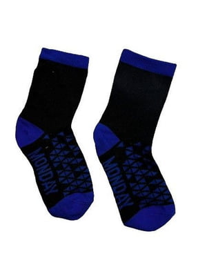 Шкарпетки чорно-сині з малюнком | 6848688
