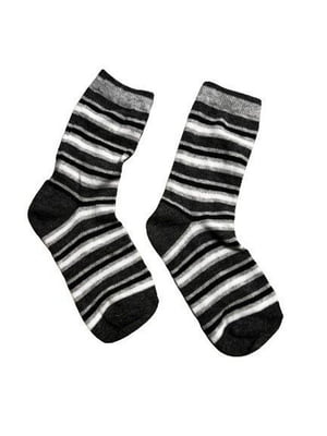 Шкарпетки сірі в смужку | 6848701