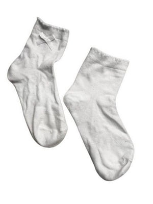 Шкарпетки білі з бантиком | 6848810