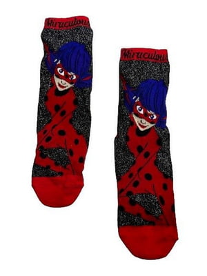 Шкарпетки чорно-червоні з малюнком | 6848848