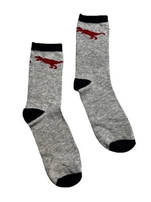 Сірі шкарпетки з малюнком “Динозаврик” | 6848876