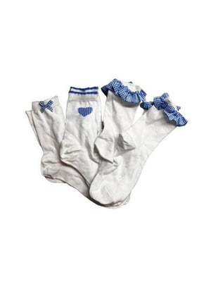 Набір білих декорованих шкарпеток (4 пари) | 6849126