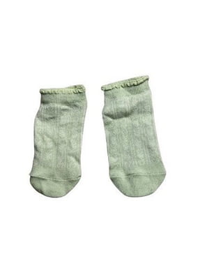 Світло-зелені шкарпетки в візерунок | 6849215
