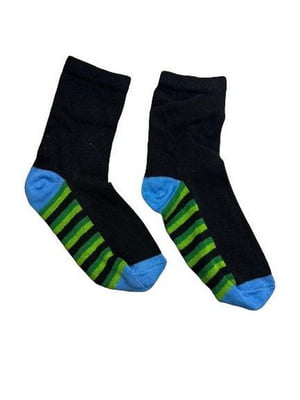 Шкарпетки чорні в смужку | 6849381