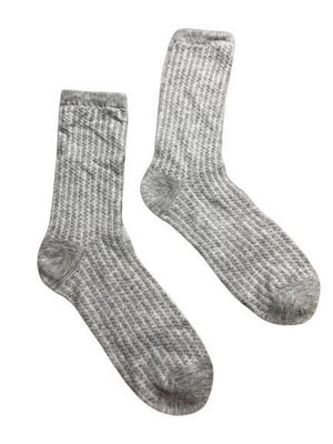 Шкарпетки сірі з візерунком | 6849573