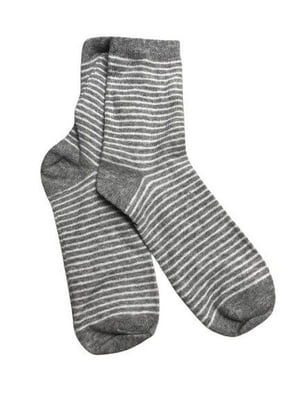 Сірі шкарпетки в смужку | 6849793