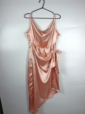 Асиметрична сукня пудрового кольору “на запах” | 6850007
