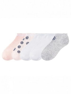Набір різнокольорових в принт шкарпеток (5 пар) | 6850054