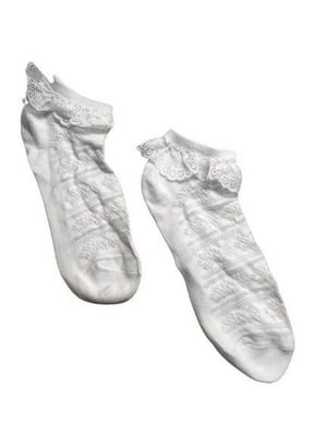 Шкарпетки білі з оборками | 6850081