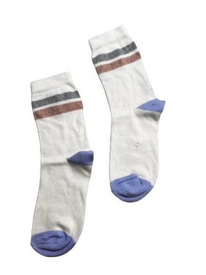 Шкарпетки білі зі смужками | 6850091