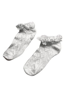 Шкарпетки білі з оборками | 6850155