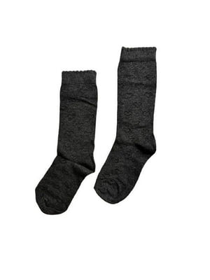Сірі шкарпетки в однотонний принт | 6850156