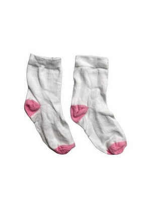 Шкарпетки біло-рожевого кольору | 6850158