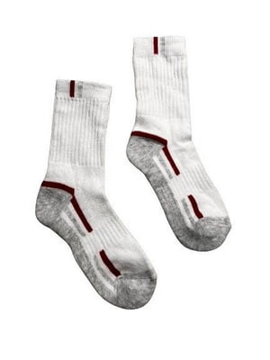 Біло-сірі шкарпетки зі смужками | 6850165