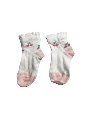 Білі шкарпетки з малюнком “Вишеньки” | 6850179