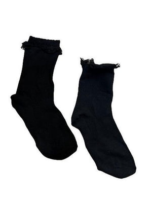 Шкарпетки чорні з рюшами | 6850183