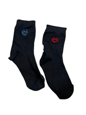Шкарпетки чорні з малюнком | 6850205