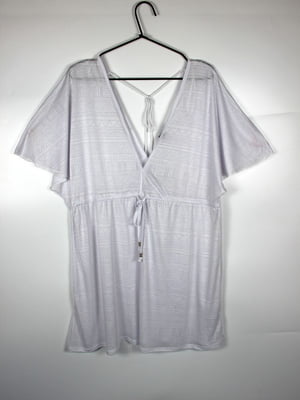Блуза з V-подібним вирізом сіра | 6850318