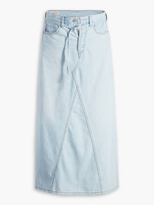 Джинсовая голубая юбка длины макси | 6851001