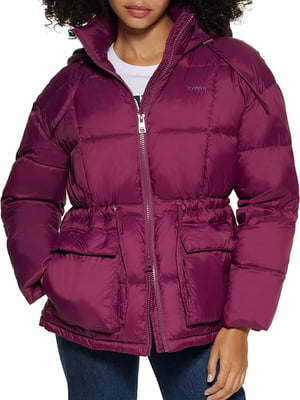 Теплая фиолетовая куртка на молнии | 6851007