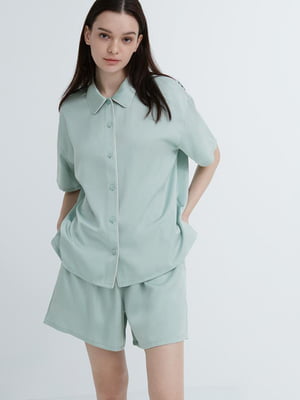 Зелена піжама: сорочка та шорти | 6851075