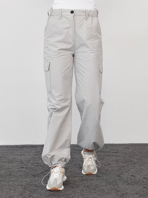 Серые штаны карго в стиле кэжуал | 6851491