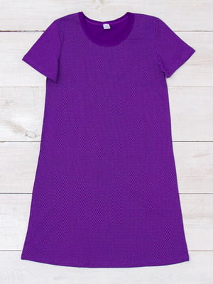 Сорочка нічна фіолетова в горошок "Sleep"  | 6851985