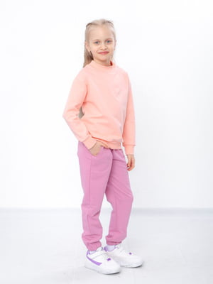 Рожеві трикотажні спортивні штани з кишенями | 6852304