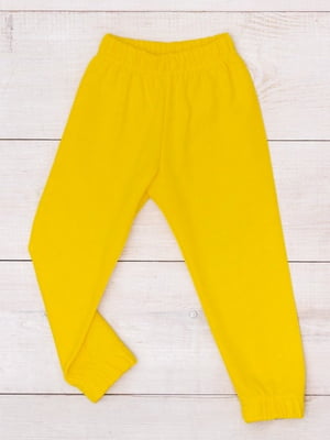 Жовті трикотажні штани на резинці | 6852315