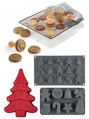 Новорічні формочки та штампи для печива (5 шт.) | 6854956
