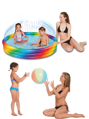 Райдужний дитячий басейн із спринклером | 6854970