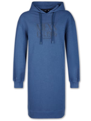 Сукня-світшот синя з принтом  | 6855559