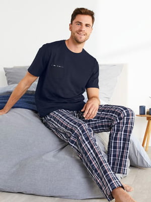 Бавовняна піжама: лонгслів та штани | 6855593