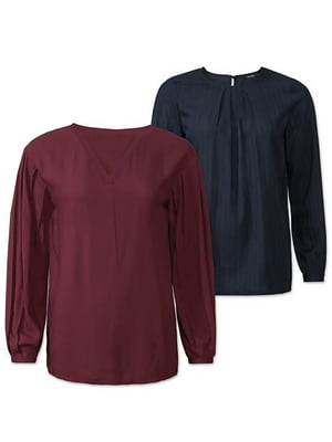 Сорочка-блуза вільного крію (2 шт) | 6855611