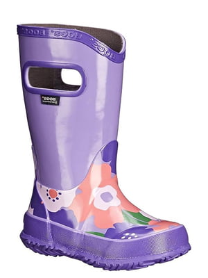 Водонепроникні фіолетові чобітки з квітковим принтом | 6855914