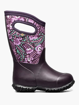 Водонепроникні фіолетові чобітки з принтом | 6855918