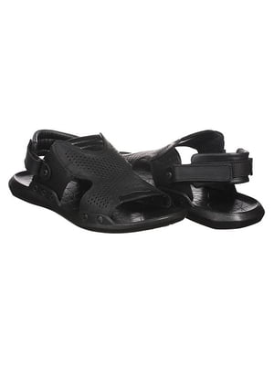 Черные кожаные сандалии | 6857016